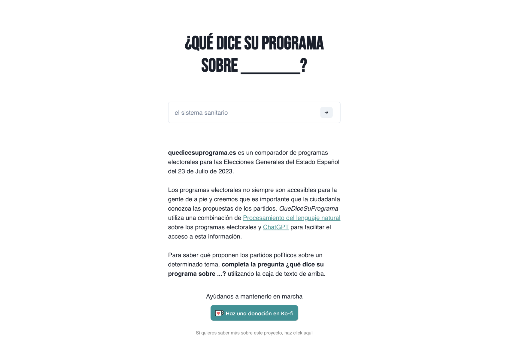 ¿Qué dice su programa?